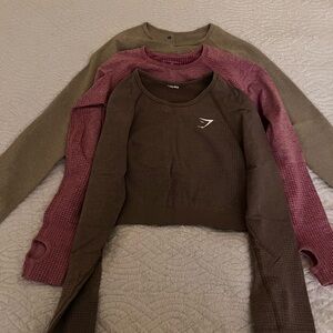 Gym Top Set (Brown, Pink, and Tan)